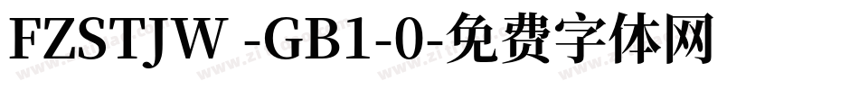 FZSTJW -GB1-0字体转换